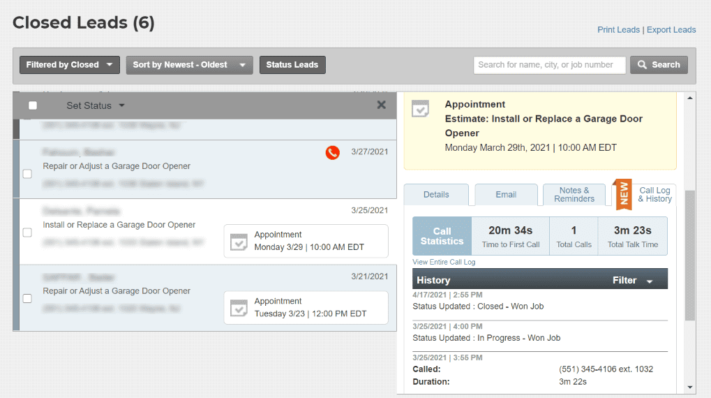 You can also record an appointment in the opportunity details